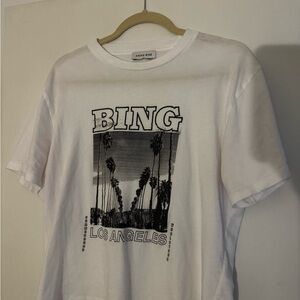 Anine Bing White Los Angeles Graphic Tee
